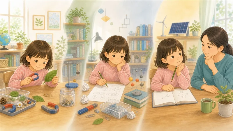 理科への好奇心が、評価や難しい概念との出会いによって少しずつ苦手意識へ変化する様子